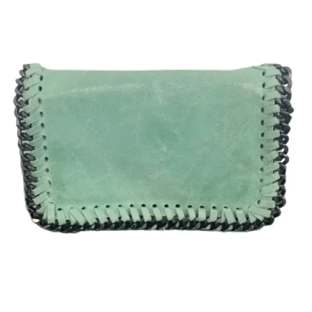 Borse In Pelle Stella Green Clutch & Crossbody Bag in Leather